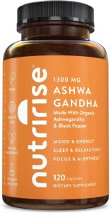 Best Organic Ashwagandha Root Capsules: Natural Stress & Mood, Thyroid, and Immune Support Supplement – NutriRise Ashwagandha