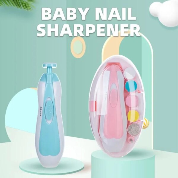 1 PCS 6 Grinding Head Multi-functional Baby Electric Nail Sharpener Children's Nail Sharpener Anti-pinch Meat Gift For Newborns