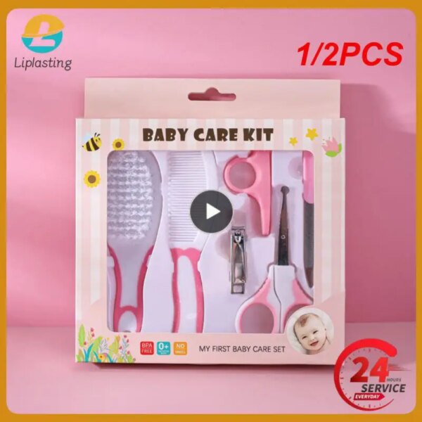 1/2PCS Set Baby Health Care Nail Hair Comb Grooming Brush Set Multifunction Baby Nail Trimmer Scissors Clippers Hygiene Kit