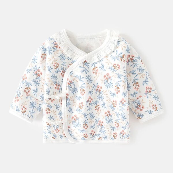 Baby Shirt Long Sleeve Cotton Floral Cute Pattern Spring Autumn Winter Newborn Boy Clohtes Hospital Baby Girl Tops