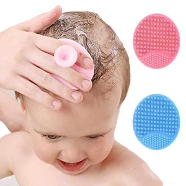 Baby Silicone Bath Brush Cradle Cap Scrubbers Exfoliating and Massaging Brush Scalp Care Scrubber for Hair Care And Body Care