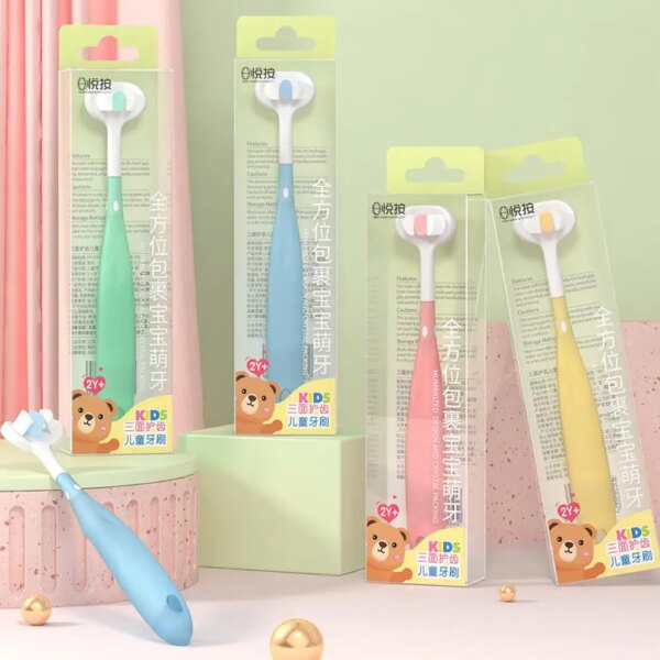 Ultra Fine Three Sided Soft Hair Tooth Toothbrush Adult Toothbrush Tongue Scraper Deep Cleaning Oral Care Teeth Brush Kids Items