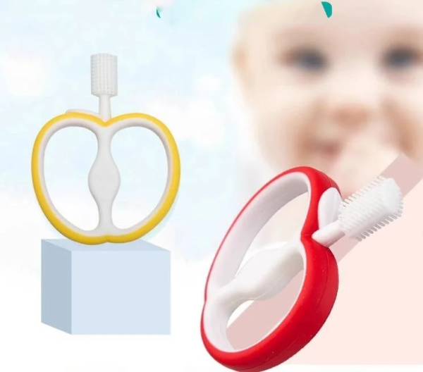 1 PC Baby Teether Fruit and Vegetable Bite Le Silicone Teether Stick Baby Apple Silicone Toothbrush