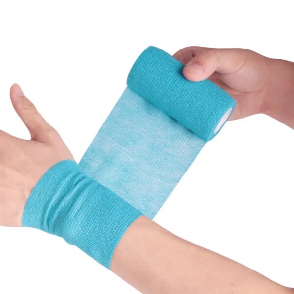 1 Roll 2.5/5/10cm*4.5m Gauze  Bandage Self-adhesive Breathable Elastic Bandages Sports Fixing Finger Wrist Leg Baby Care