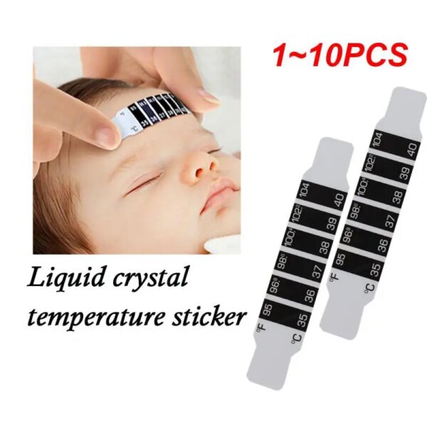 1~10PCS Child Forehead Temperature Sticker Thermometer LCD Digital Display Temperature Sticker for Kids Baby Care Tools