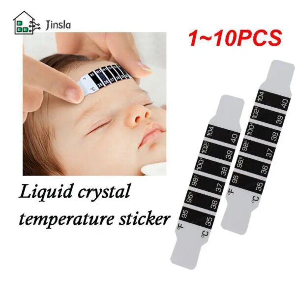 1~10PCS Child Forehead Temperature Sticker Thermometer LCD Digital Display Temperature Sticker for Kids Baby Care Tools