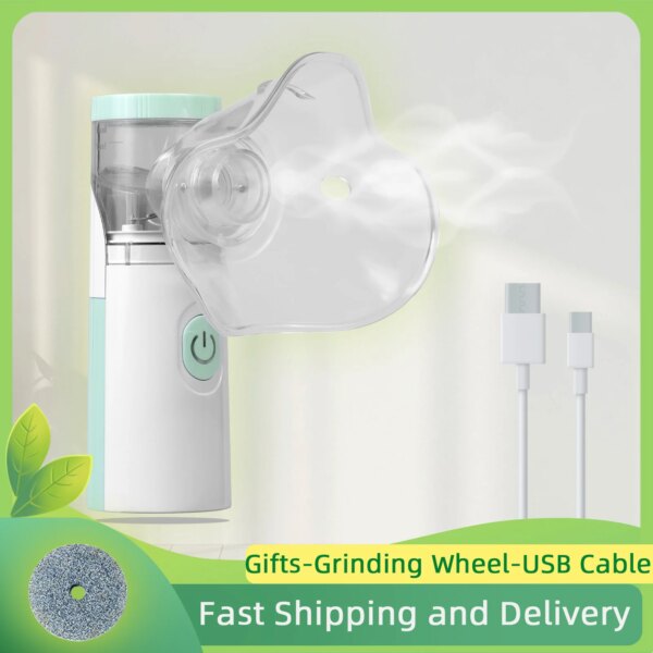 Portable Mini Nebulizer Silent Handheld Inhaler Ultrasonic Nebulizer Medical Grade Atomizer Baby Kids Adult for Cough Asthma