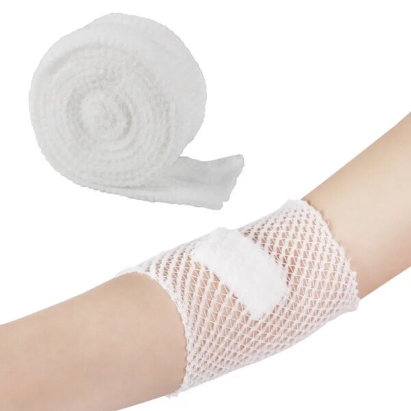 1 Roll Elastic Net Wound Dressing Net Tubular Bandage Mesh Tubing Tubular Gauze Fix Breathable Bandage Retainer for Adults Wrist