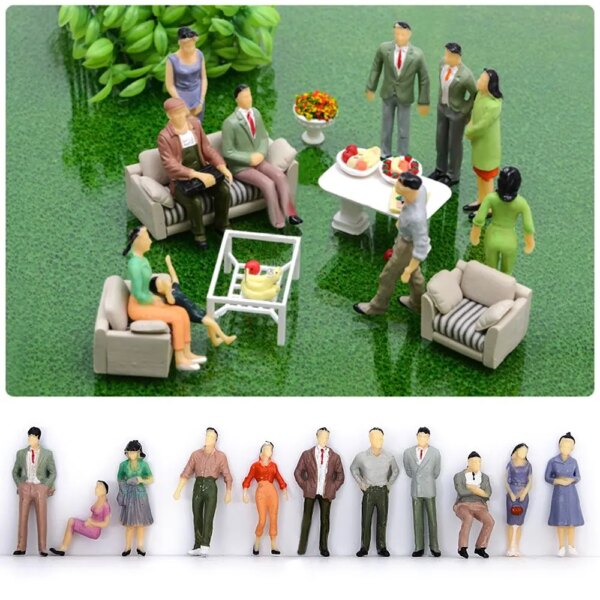 1Set 1:75/1:50/1:42/1:30/1:25 Scale Hand-made Toy Figures People Figures DIY Character ABS Model Building Passengers Kids Gift