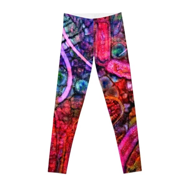 Gut Microbiome Electric Probiotic Watercolour Leggings legging gym Women's fitness Women sportwear Womens Leggings