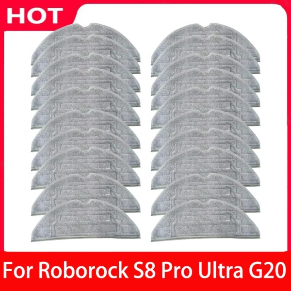 High Quality For Roborock S8 Pro Ultra G20 Parts Double Vibration Antibacterial Vibrating Mop Cloth Accessories