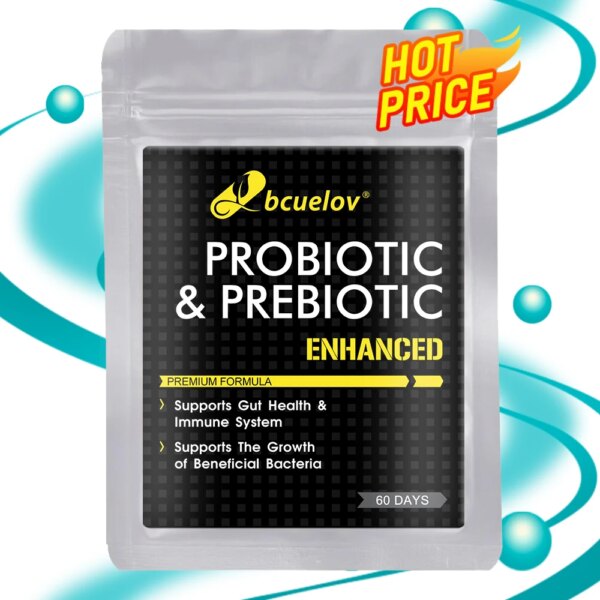 Probiotics for Men and Women - Contains Prebiotics - Aids Digestion and Gut