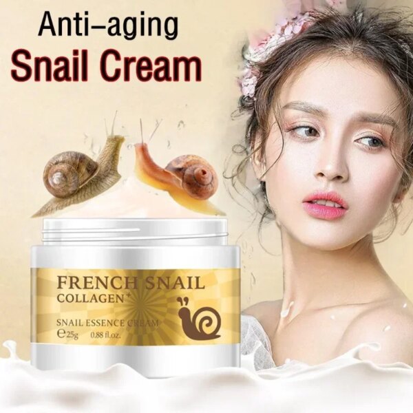 Snail Anti-aging Cream Collagen Moisturizing Nourish Repair Face Damaged Lift Firm Smooth Bright Whitening Skin Care Day Cream