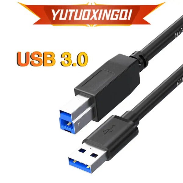 USB Type A To USB3.0 Type B Printer Cable High-speed Square Port Data Computer Connection 1m 2m 3m