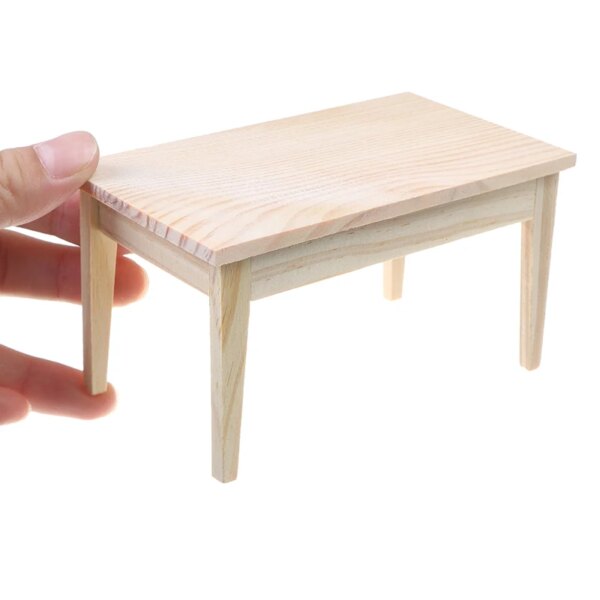 1/12 Miniature Dollhouse Furniture Accessories Mini Dining Table Model Pretend Toys For Doll House Decoration