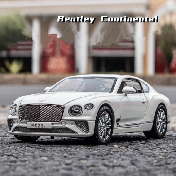 1:24 Continental GT Alloy Luxy Car Model Diecasts Simulation Metal Luxy Car Model Sound and Light Collection Childrens Toys Gift