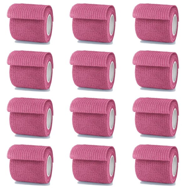 1/6/10/15Pcs 4.8m Pink Sport Self Adhesive Elastic Bandage Wrap Tape Elastoplast For Knee Support Pads Finger Ankle Palm