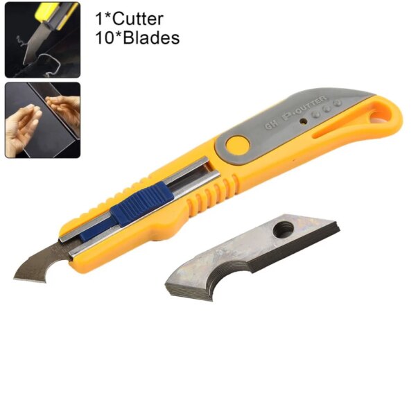 1 Pcs Cutter With 10 Blades For Acrylic Plastic Sheet Plexiglass Cutter Plastic+Steel Blade Professional Hand Tools