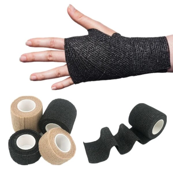 1 Roll Nonwovens Self-adhesive Elestic Bandage Wrap for Sports Finger Wrist Ankle Dressing Athletic Tape Breathable Stretch Wrap