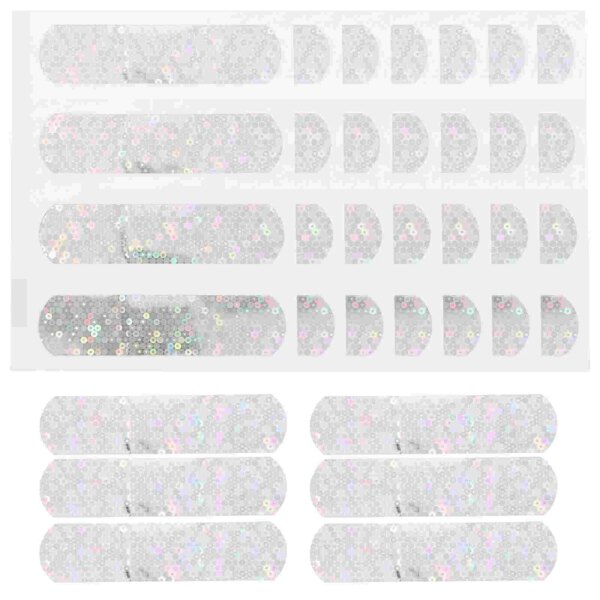 100Pcs Adhesive Wound Patches Breathable Glitter Nail Stickers Bandages for Home Travel