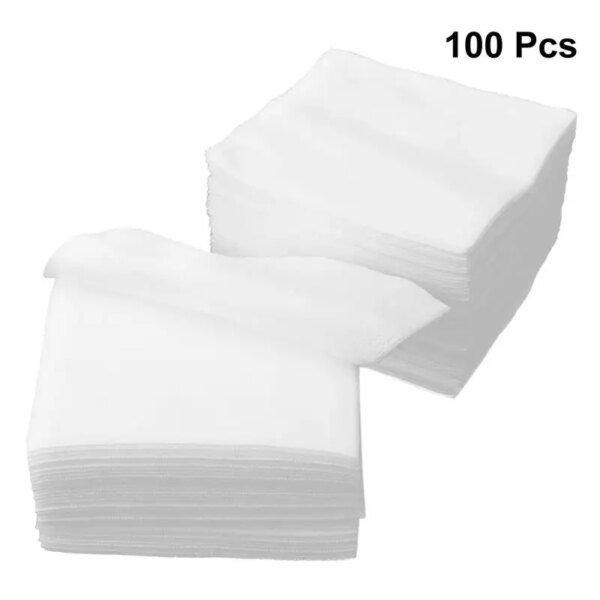 100pcs Makeup Remover Pad Gauze Pads Facial Cleaning Gauze Non-Woven Compresses Supplies Non Woven Gauze Pads First Aid Supplies