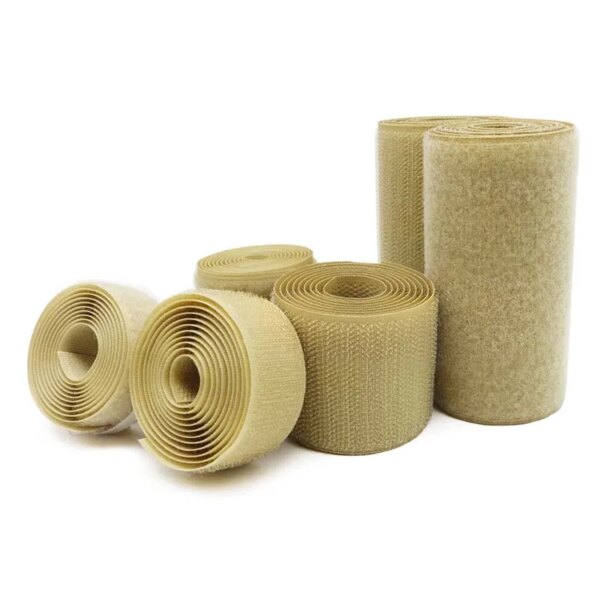 10CM Width Hoop And Loop No Adhesive Hook Loop Fastener Tape Sewing Magic Tape Sticker Strap Couture Strip Clothing Khaki