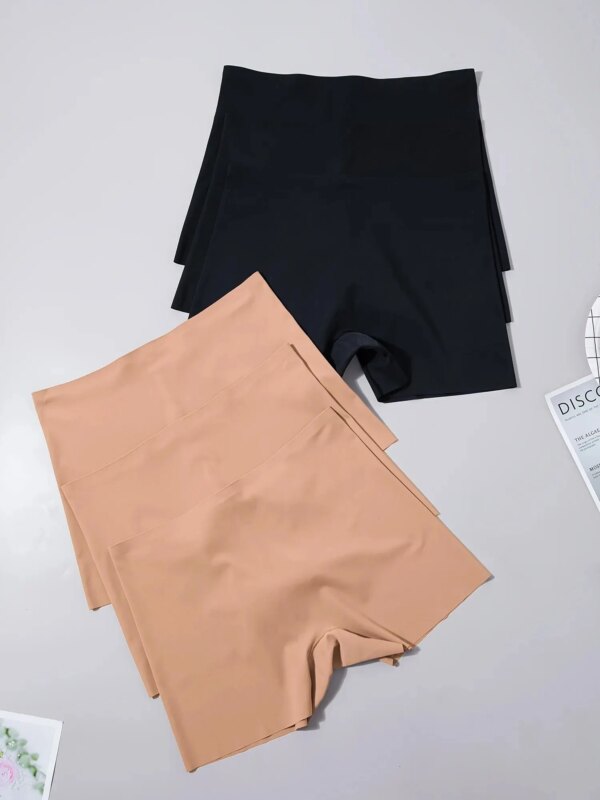 1pcs Seamless Solid Shaping Shorts, Tummy Control Slimming Shorts, Women's Underwear & Shapewear