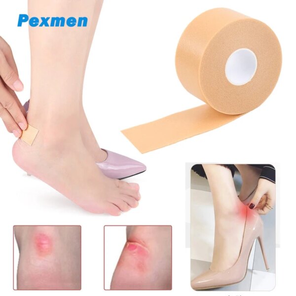 Pexmen 1/2Pcs 2.5X450cm Moleskin Tape Adhesive Pad Blister Prevention Anti-wear Heel Protector Sticker Prevent Skin Feet Chafing