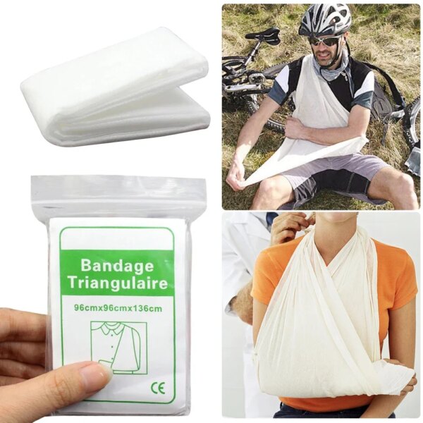 Triangular First Aid Bandage Non-Woven Emergency First Aid Bandage Security Protection Bandage for Wound Care