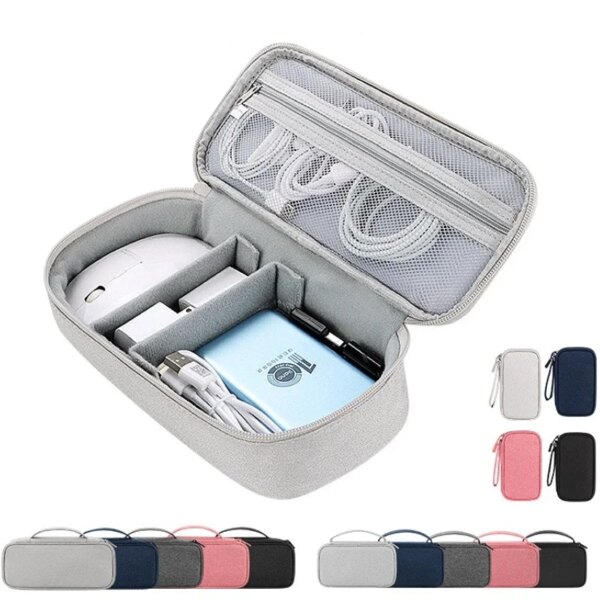 Waterproof Data Cable Storage Bag Mobile Phone Bag U Disk Charging Bank Storage Pouch Mobile Digital Accessories Organizer