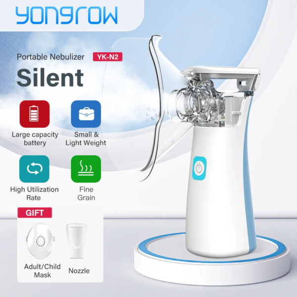 Yongrow Silent Mesh Handheld Nebulizer Asthma Inhaler Atomizer Mini Portable Nebulizer Humidifier Children Health Care