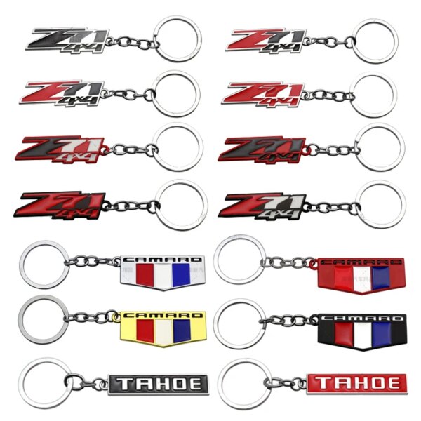 Ziny Alloy Key Chain Car Key Ring 4X4 Z71 Tahoe Keychain Universal Accessories For Corvette C8 coupe Silverado Colorado Camaro