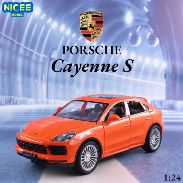 1:24 Porsche Cayenne S SUV Alloy Car Model Diecast Metal Toy Car Model Sound And Light Collection Kids Gift F384