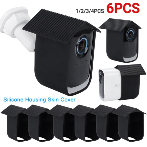 1-6PCS Silicone Protective Covers for Eufy Cam 3C 4K Wireless Security Camera Protective Case Waterproof Cover for Eufy Cam 3C