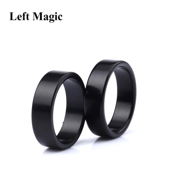 1 Pcs Black Strong Magnetic Magic Ring Magnet Coin Magic Tricks Finger Decoration Magician Ring 18/19/20/21MM Size B1028