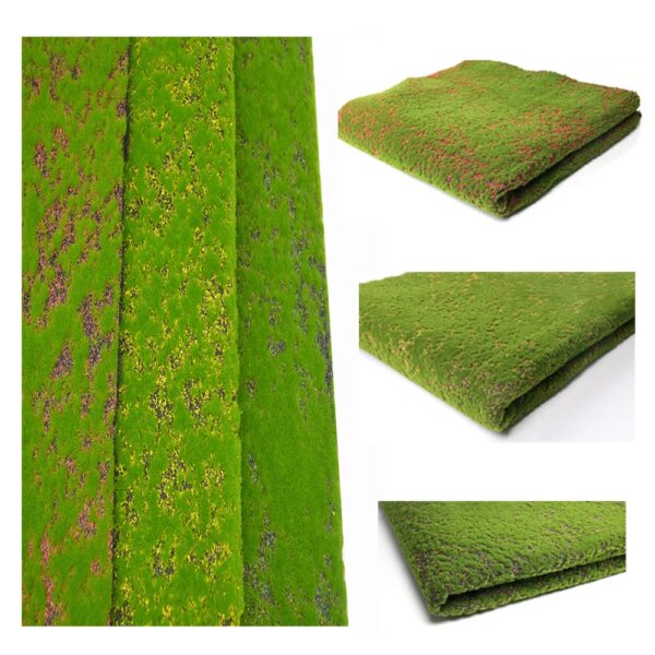 1pc 25x50cm DIY Turf Lawn Model Grass Mat Outdoor Landscape Micro Scenery for Diorama DIY Sand Table Building Model Material