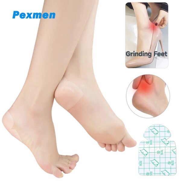 Pexmen 1/5Pcs Heel Protectors Sticker Anti-wear Foot Care Protection Pad Blister Prevention for Heels Blisters Bandages