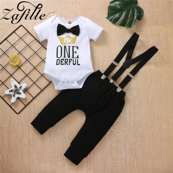 ZAFILLE Baby First Birthday Outfits For Boys Numbers \